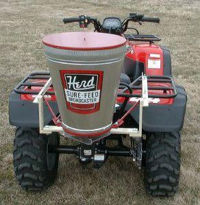 Herd GT 77 ATV Broadcast Spreader | 77 pound Capacity for Seed, Fertilizer & Ice Melt (Spreader Only)
