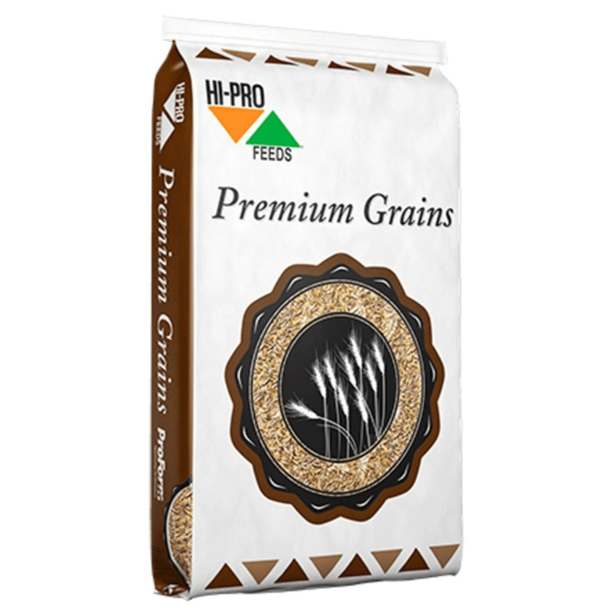 A front view of Hi-Pro Feeds Milled Peas Protein Supplement Horse Feed on a white background