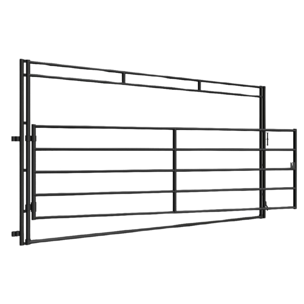 A front view of a High Pole Gate, Medium Duty, 2W Lemsco Series, on a white background.