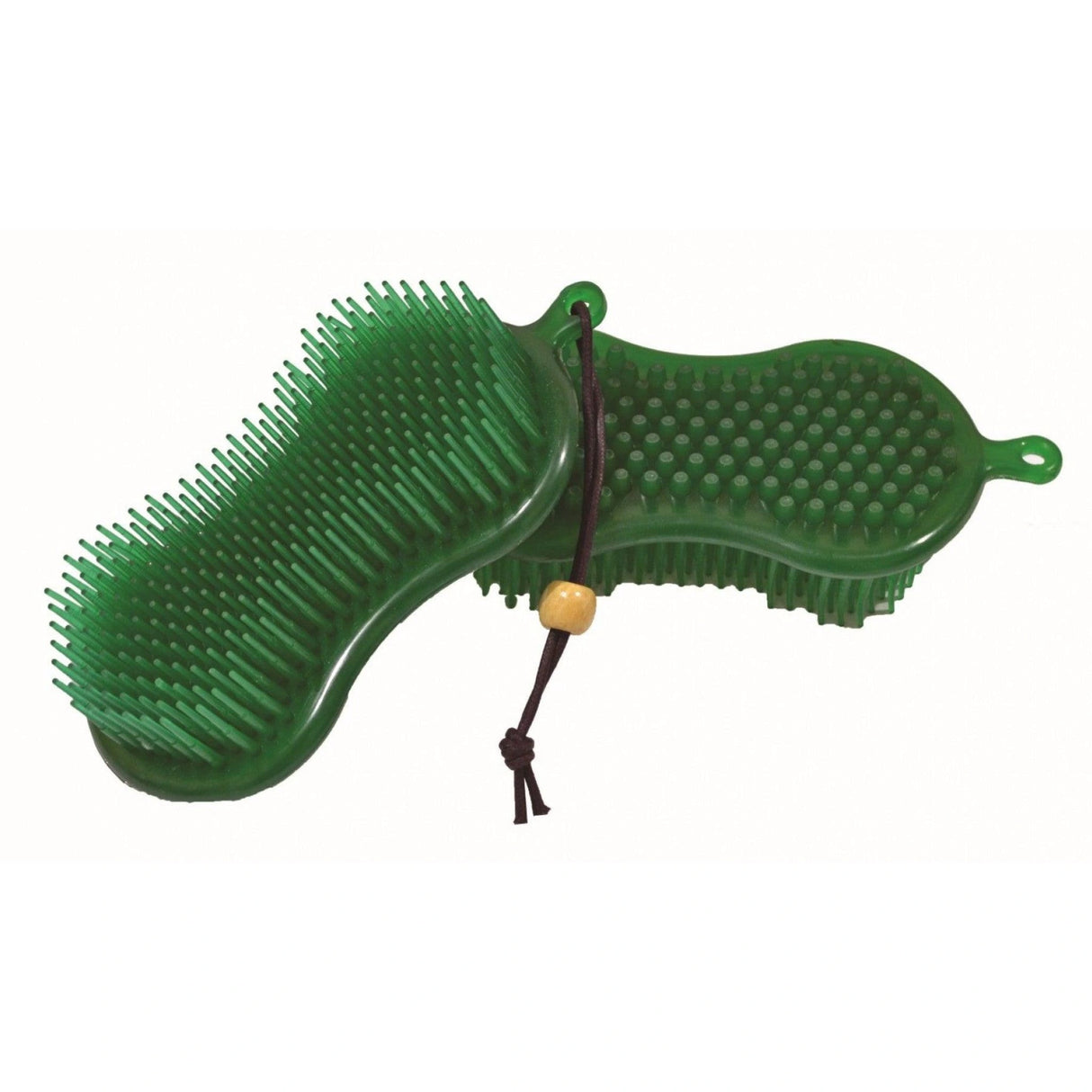 A Western Rawhide Horse Brush Eco Pure Jelly Rubber Two-Sided Wonder Brush on a white background