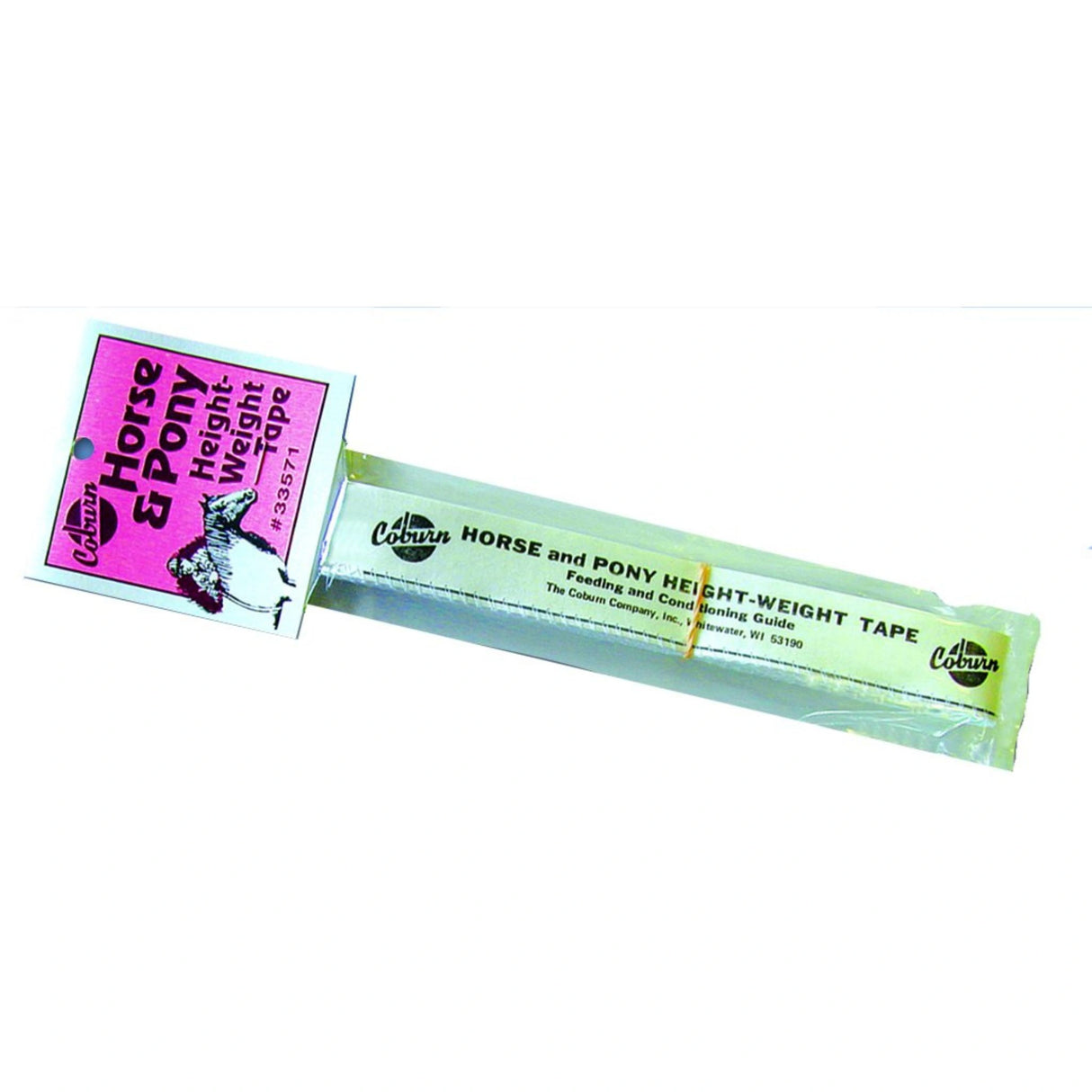 Front view of Coburn Horse Care Height Weight Tape on a white background