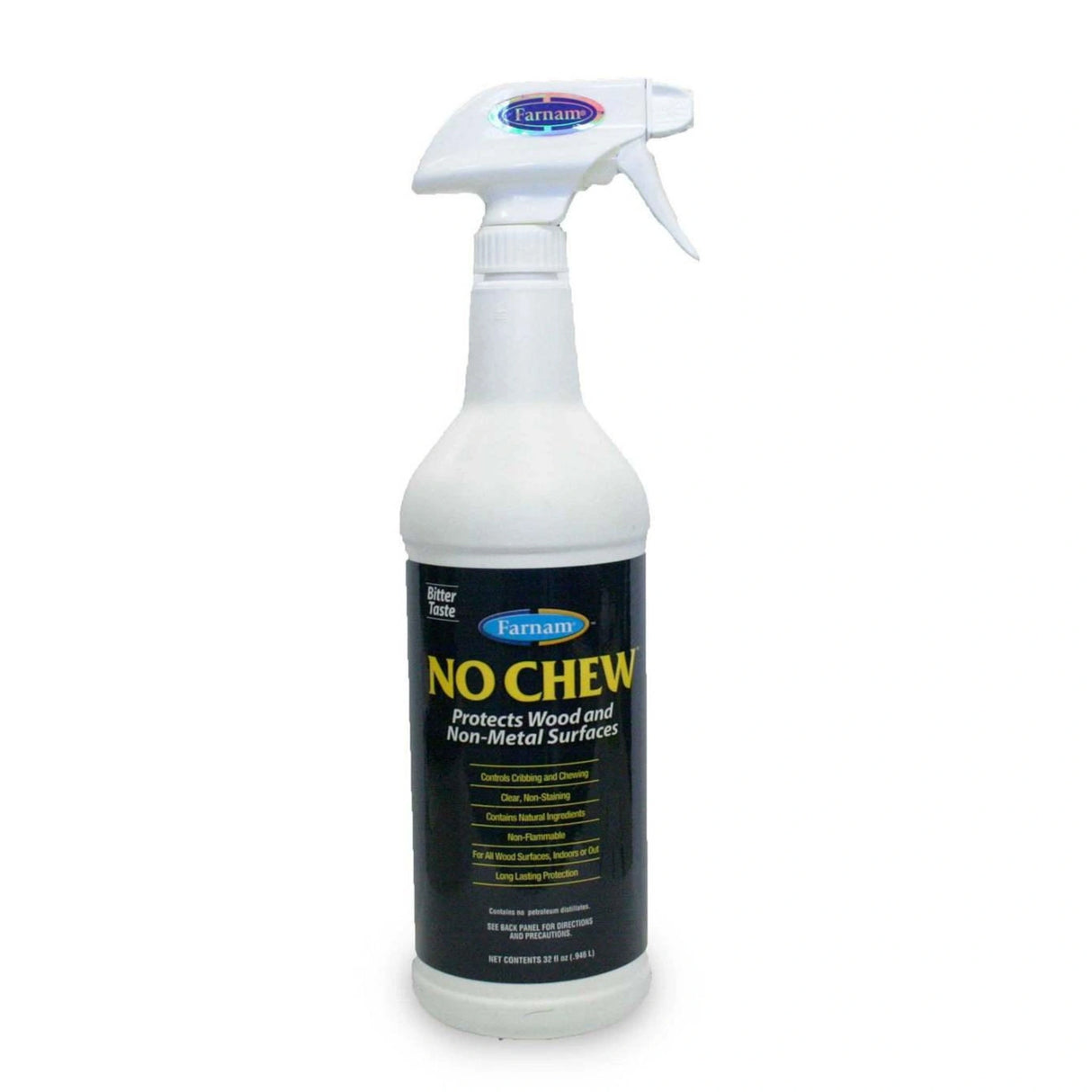 Side view of Farnam Horse Care No Chew Ready-to-Use 946ml Spray Deterrent on a white background