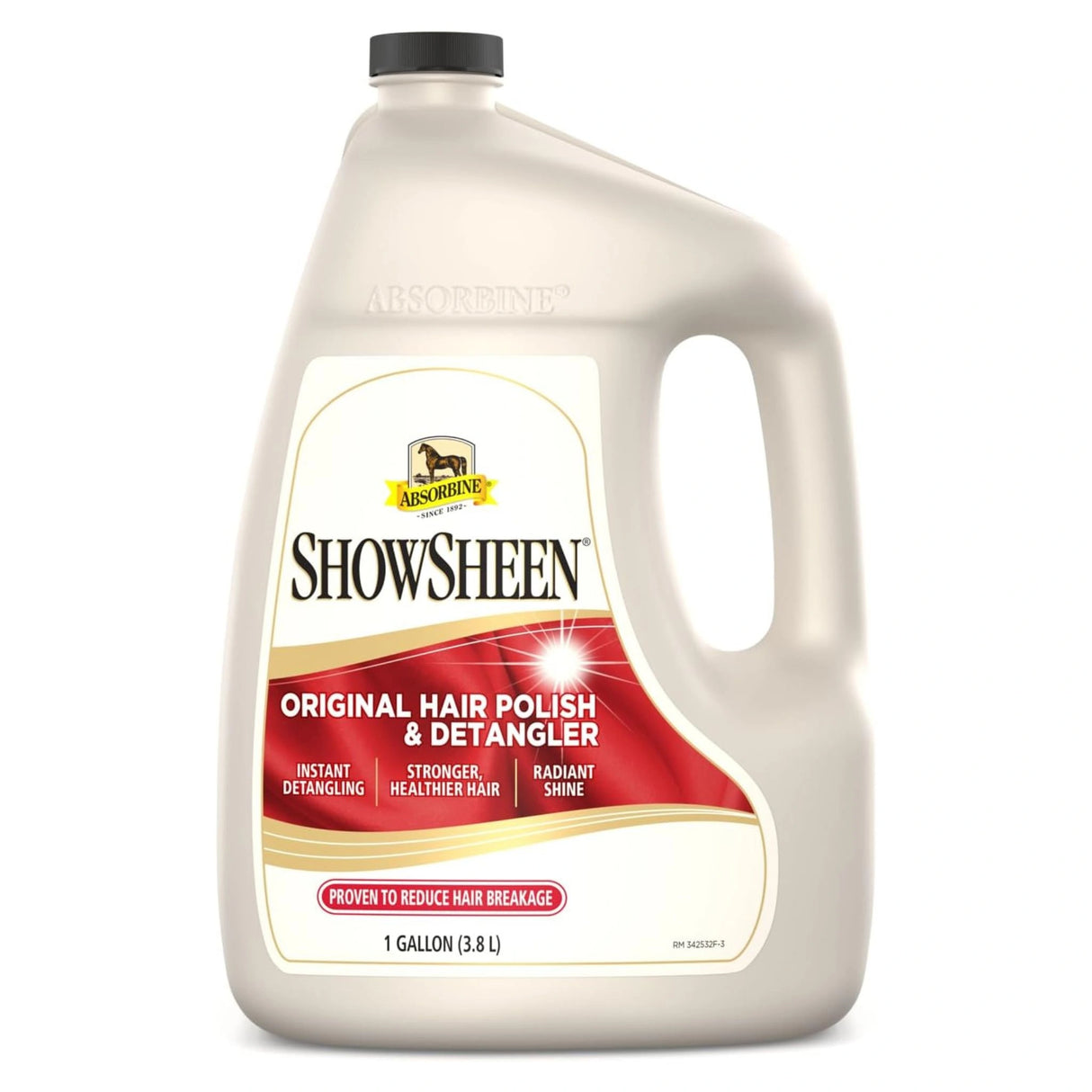 A Absorbine Horse Grooming Showsheen 3.8 Liter Refill on a white background
