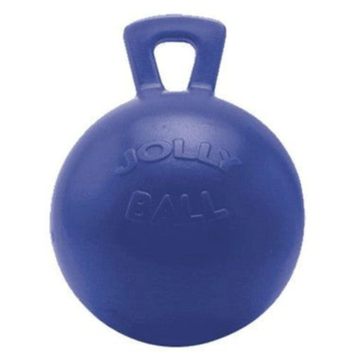 Front view of Blue Horseman's Pride Jolly Ball 10" Horse Toy on a white background