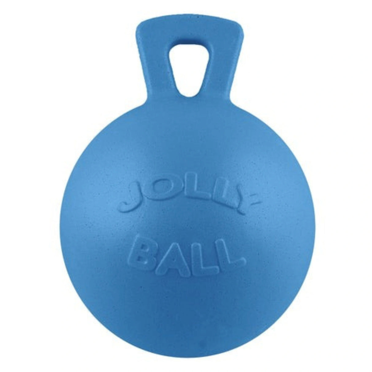 Front view of Blueberry Horseman's Pride Jolly Ball 10" Horse Toy on a white background