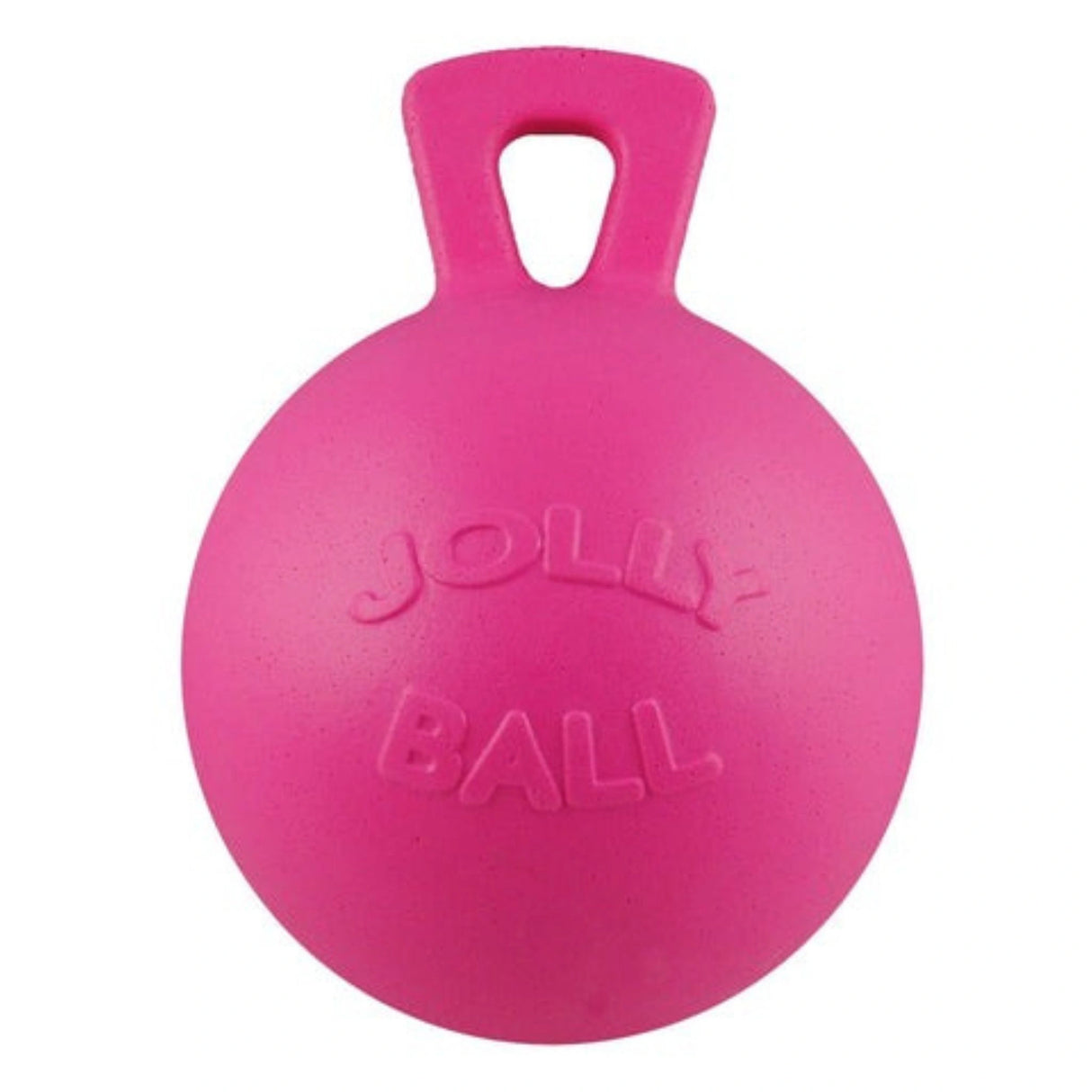 Front view of Pink Bubblegum Horseman's Pride Jolly Ball 10" Horse Toy on a white background