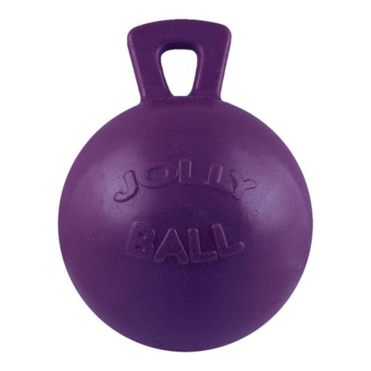 Front view of Purple Horseman's Pride Jolly Ball 10" Horse Toy on a white background