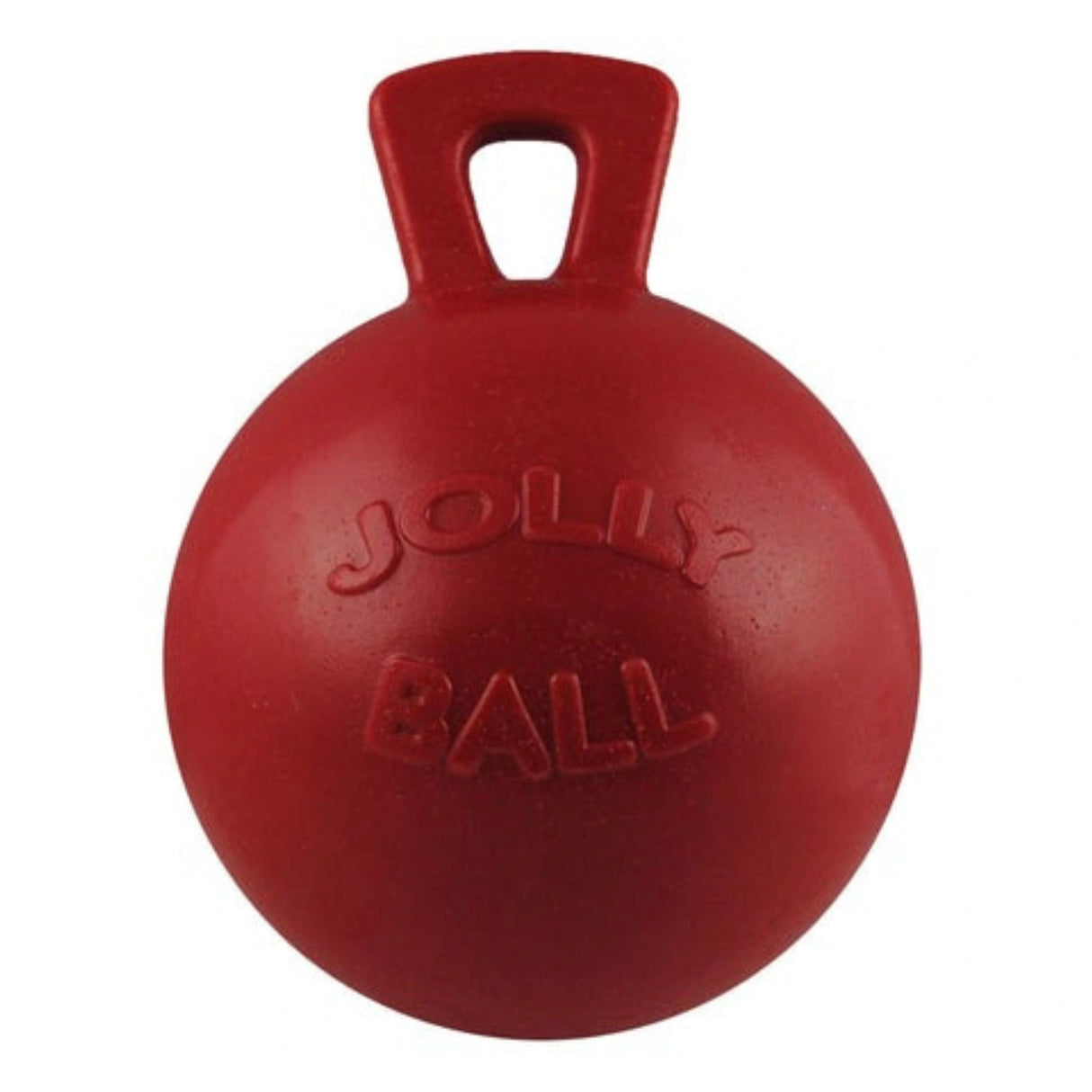 Front view of Red Horseman's Pride Jolly Ball 10" Horse Toy on a white background