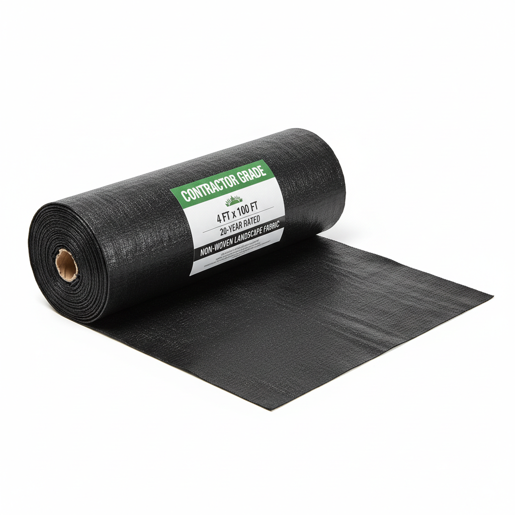 American Netting LFU41 Contractor Landscape Fabric 4 foot by 100 foot 20-year rated roll