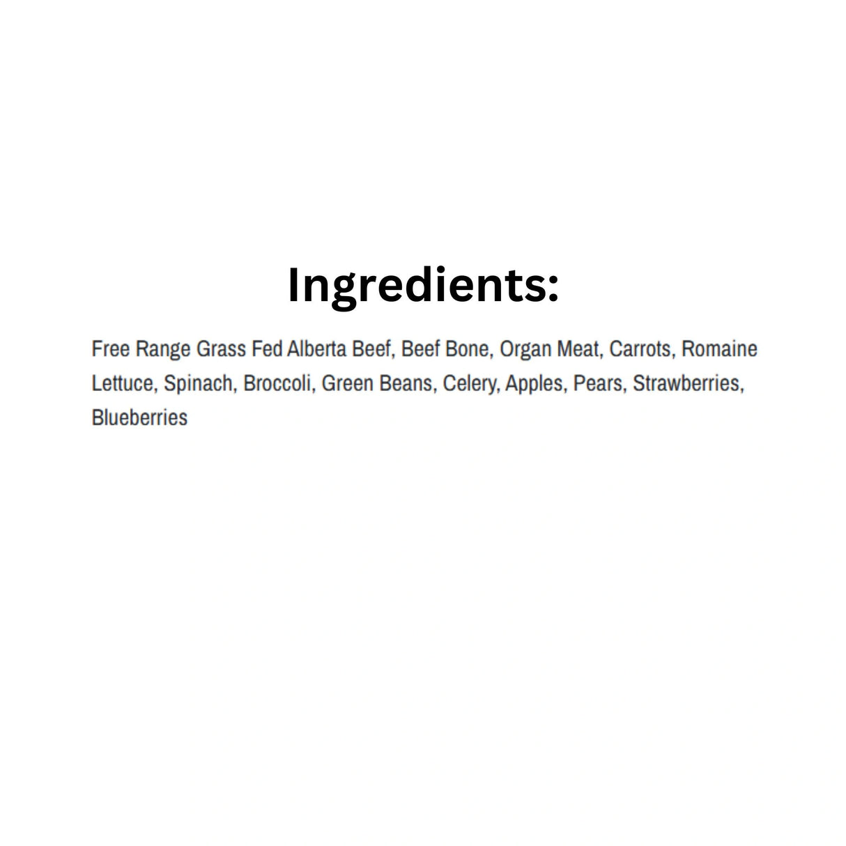 List of ingredients in K9 Choice Complete Cuisine Frozen Plus Beef Dog Food