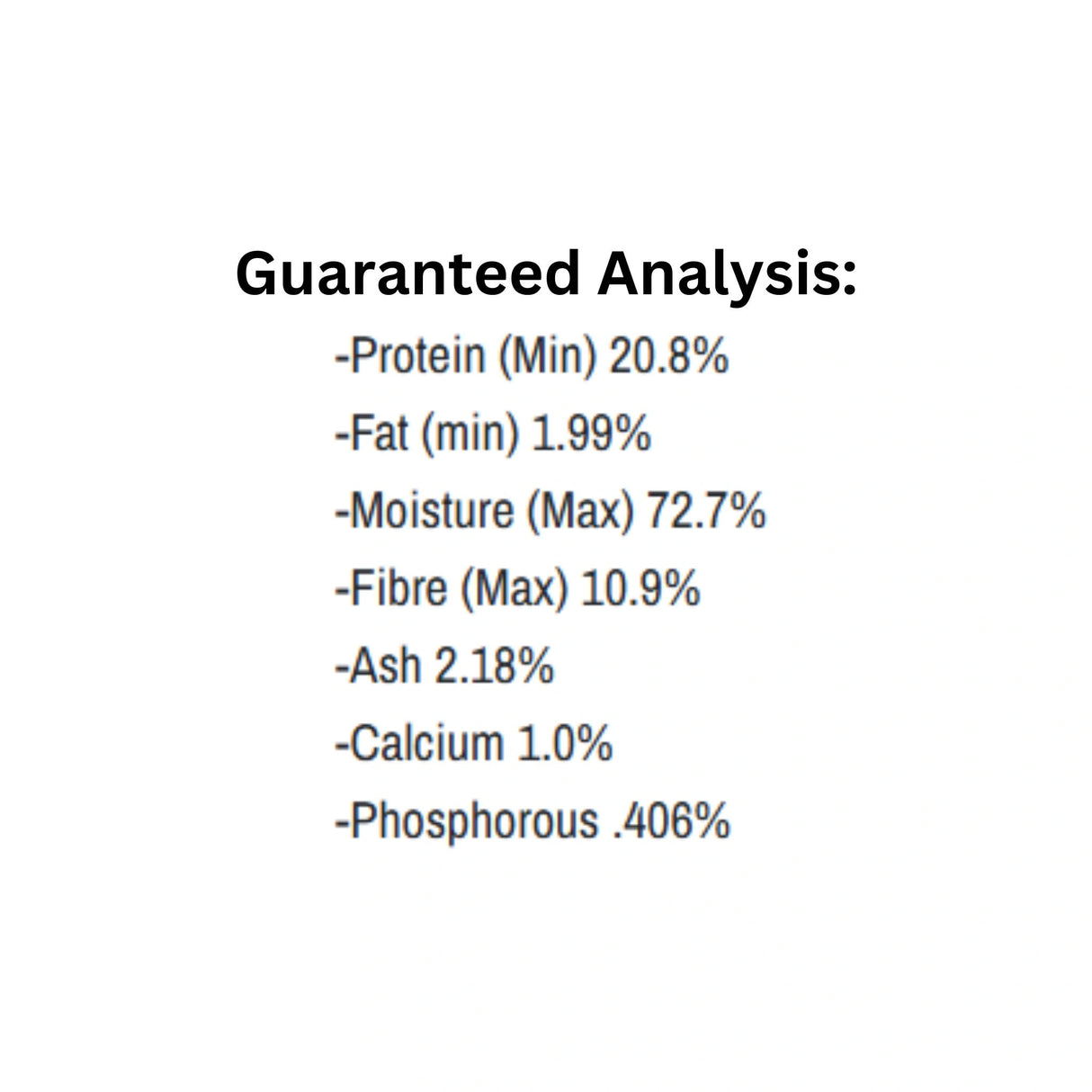 Guaranteed Analysis of K9 Choice Complete Cuisine Frozen Plus Kangaroo Dog Food