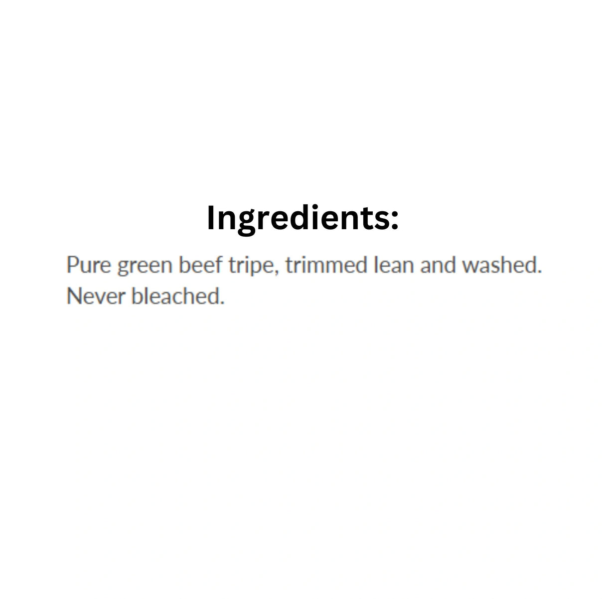 List of Ingredients of K9 Choice Frozen Fine Ground Tripe 3lb Premium Beef Dog Food