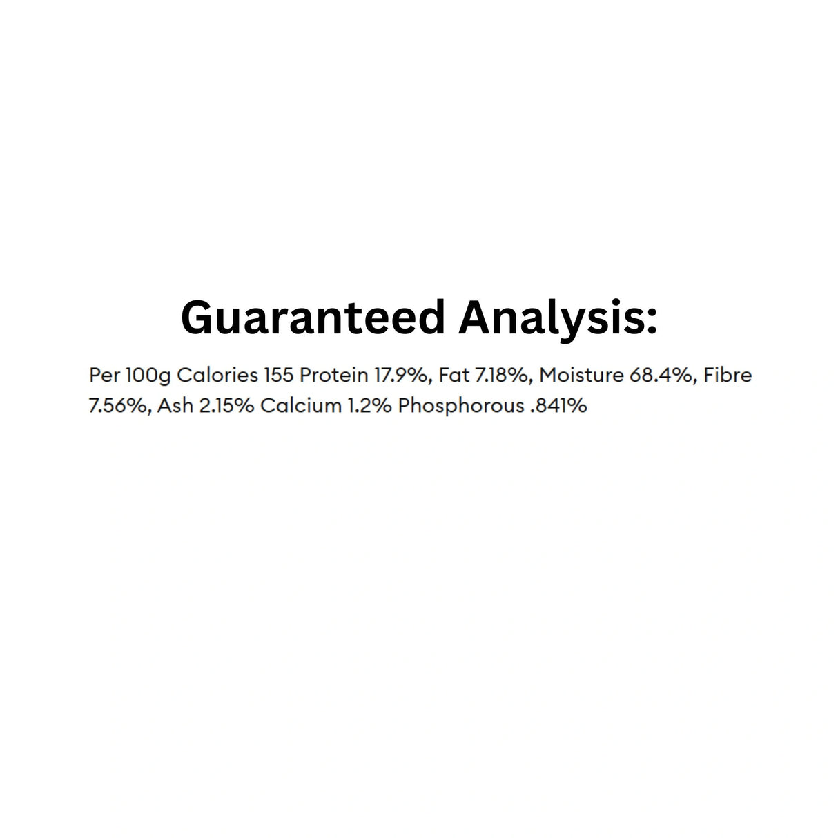 Guaranteed analysis chart of K9 Choice Plus Raw Frozen Buffalo Dog Food