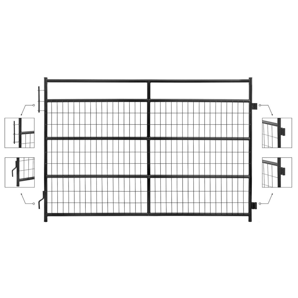 Detailed features of Mesh Livestock Panel for Sheep and Goat, 7' x 54" on a white background