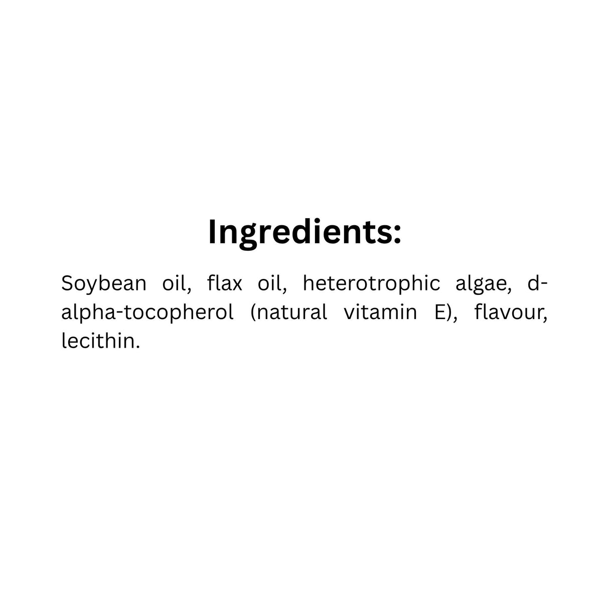 List of ingredients of Mad Barn W-3 Oil horse supplement