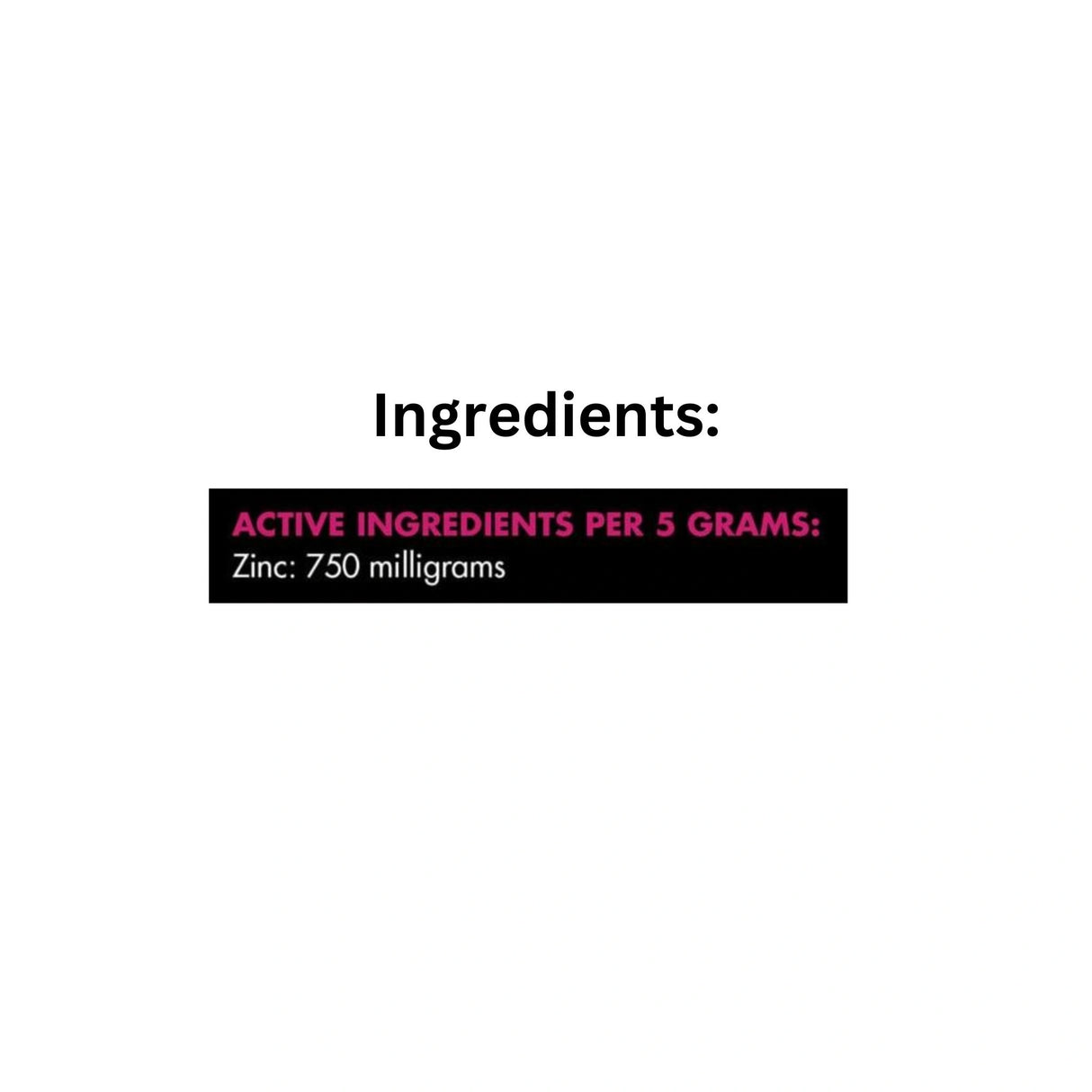 Ingredient of Mad Barn Zinc Proteinate Mineral Horse Supplement