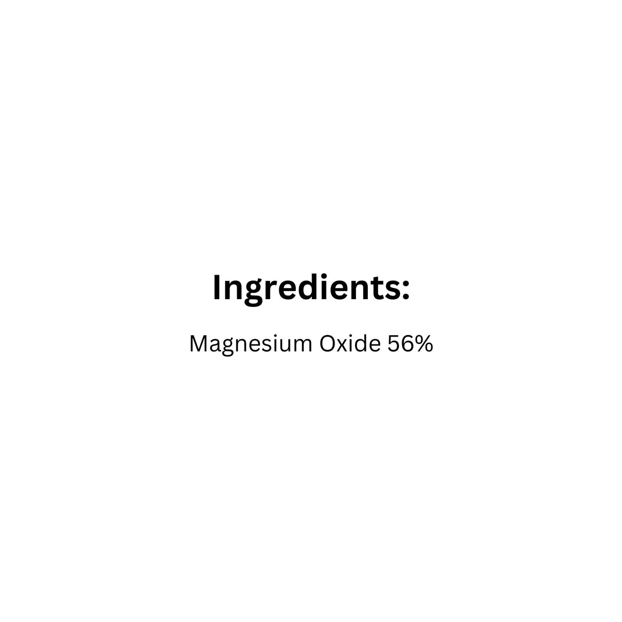 Ingredient of Mad Burn Magnesium Oxide 56% Horse Feed