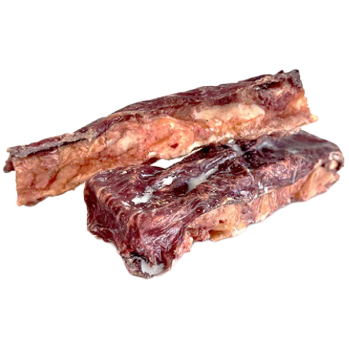 Front view of Open Range Beef Skirt Steak Bar Dog Treat on a white background