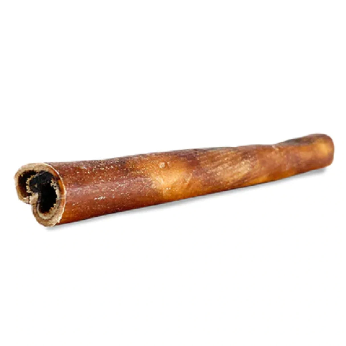 A close-up view of Open Range Dog Treats collagen stick on a white background