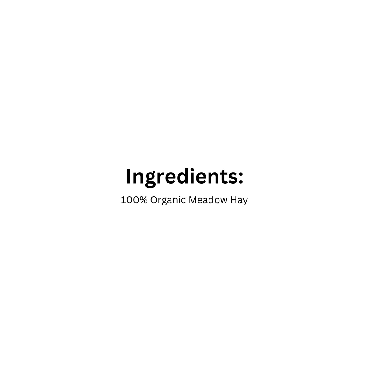 Ingredient of Oxbow Organic Meadow Hay Pet Food
