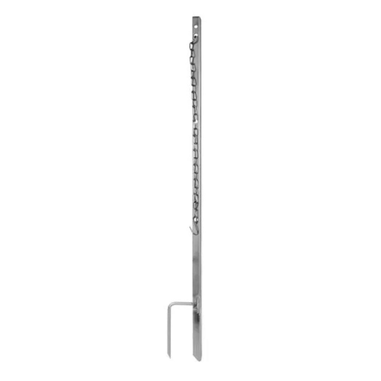 Front view of Gallagher Reel Stand Electric Fencing Steel Tread-in Post on a white background