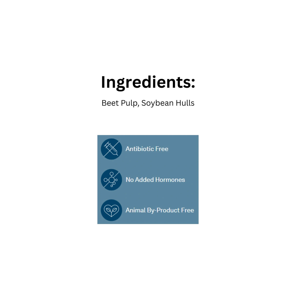 List of ingredients of Ritchie Smith Horse Feed Premium Grains Fibre Plus Low Sugar with icons