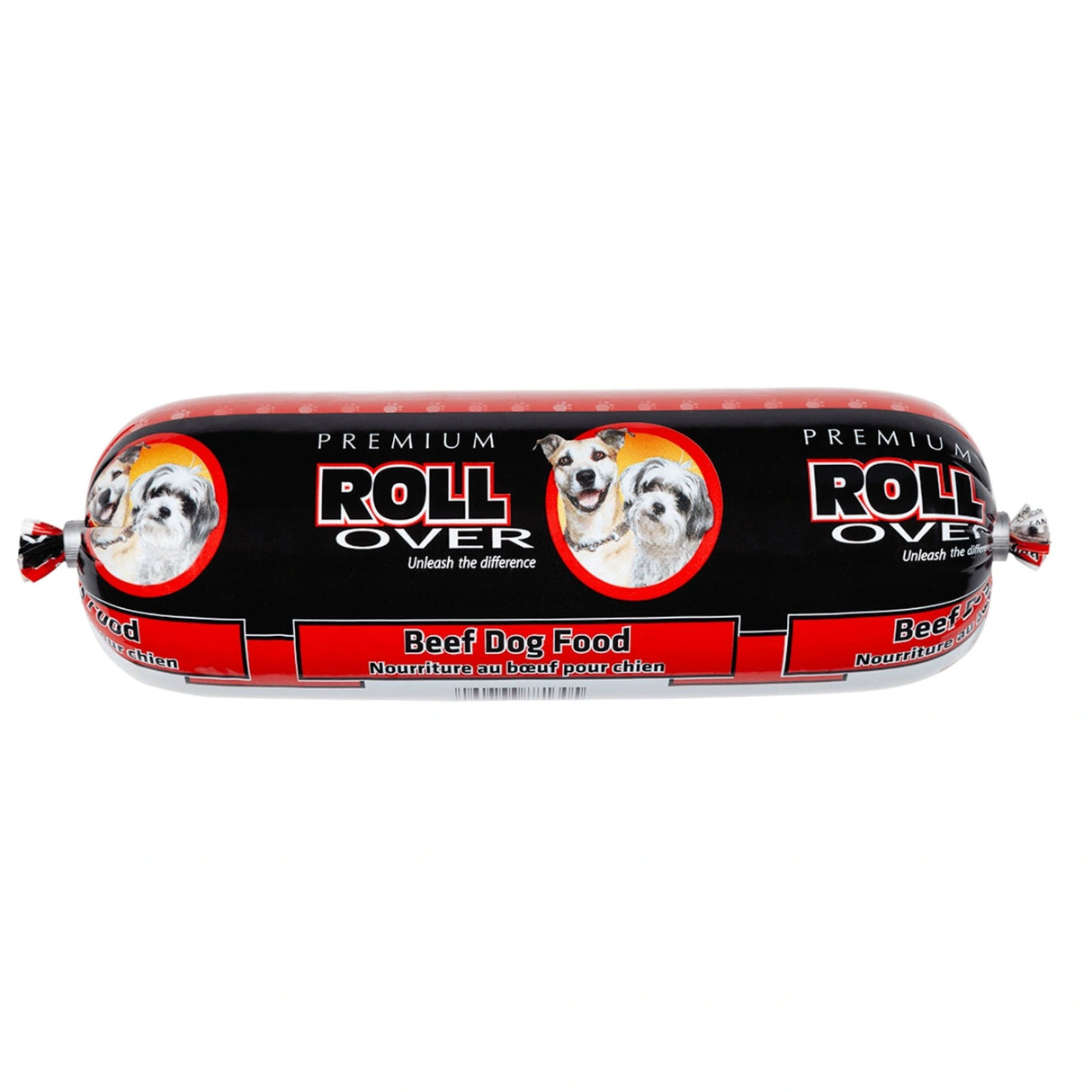 A front view of Rollover Premium 2kg Beef Dog Food on a white background