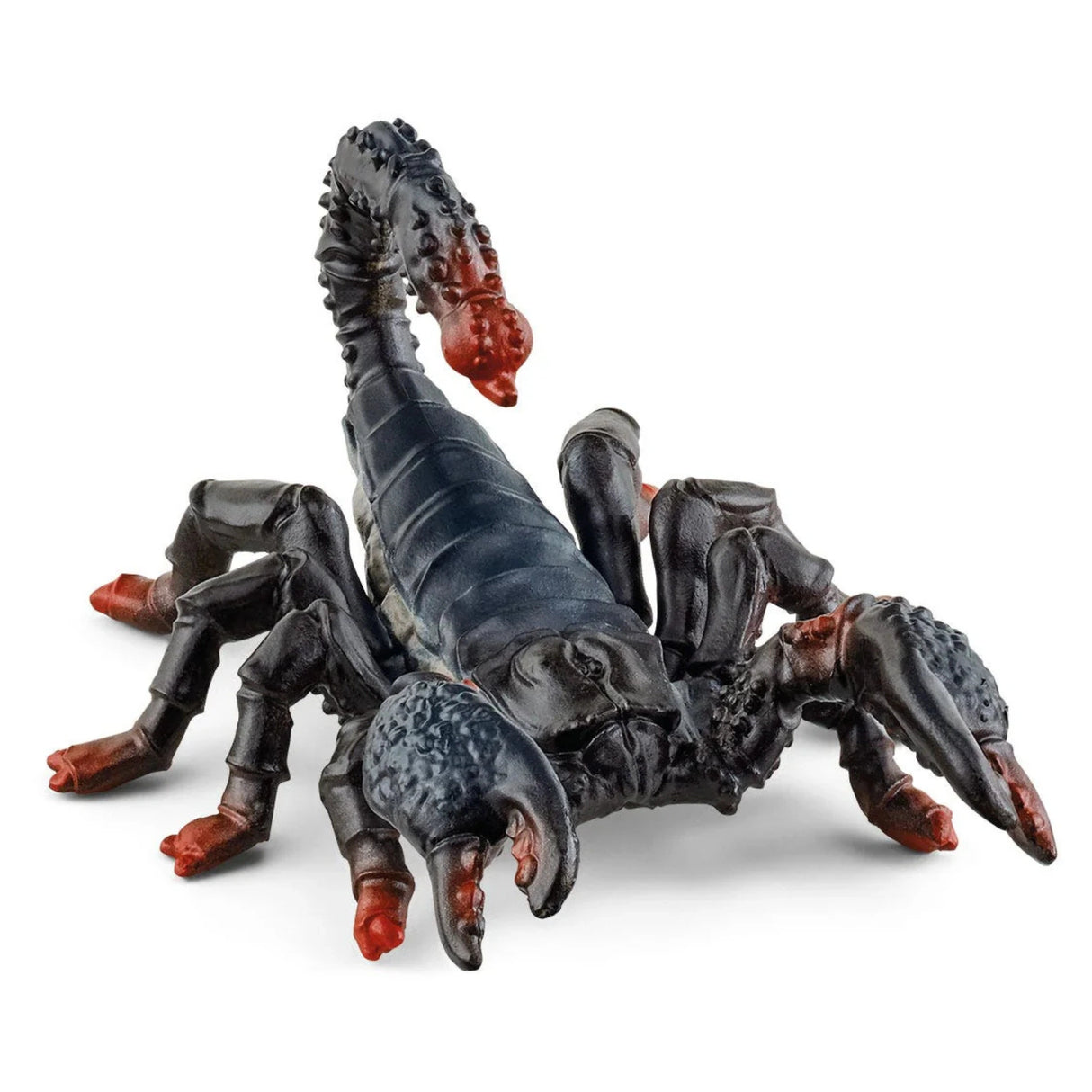 Close-up of Schleich Wildlife Emperor Scorpion wild animal toy on a white background