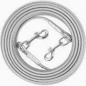 Extra Strong Dog Tie Out Cable – 30 Ft, Large Dogs up to 90 lbs (Steel, Vinyl-Coated)