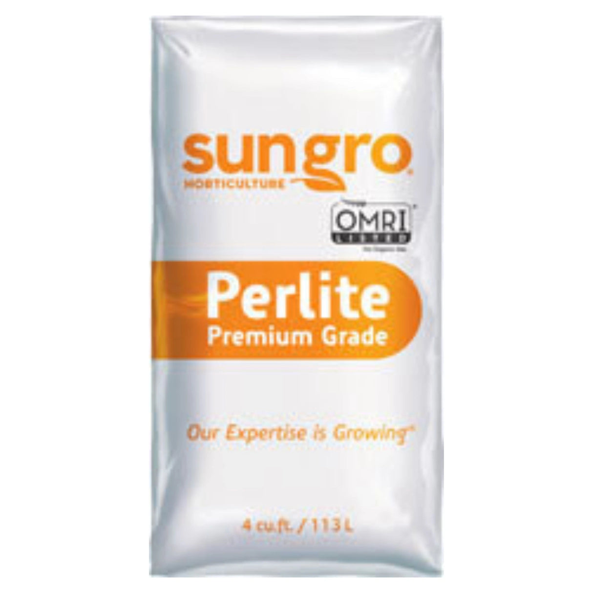 A front view of Sun Gro Horticulture Soil Amendment 20L Sunshine Perlite on a white background