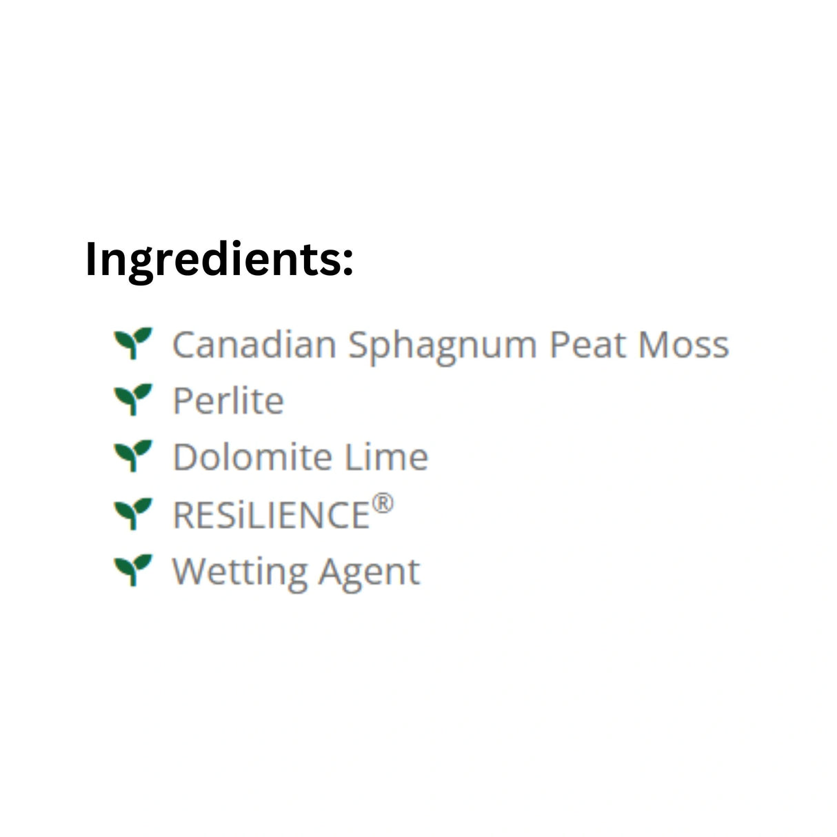 Ingredients of Sunshine Mix #4 Professional Soil Mix by Sun Gro Horticulture