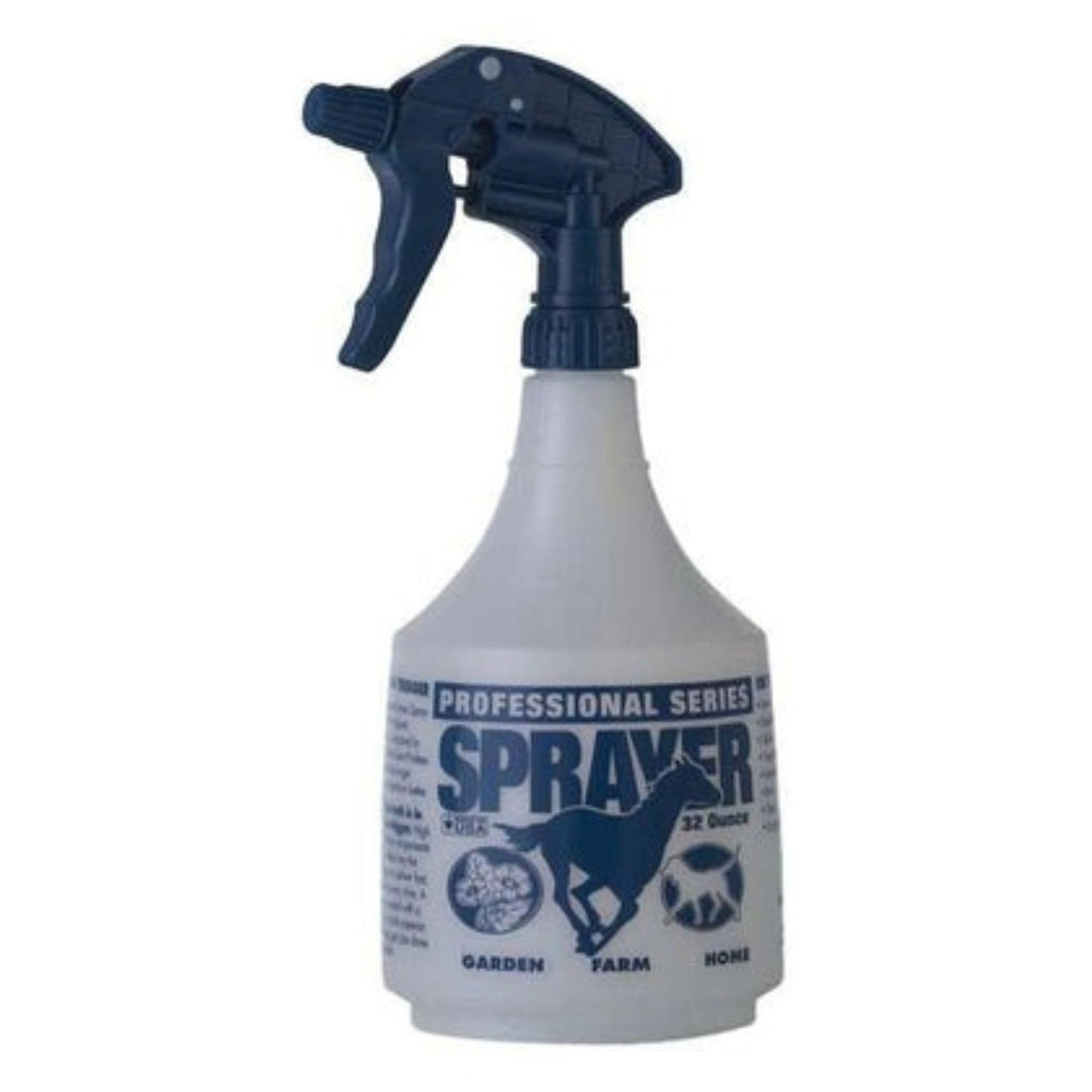 Front view of Blue Little Giant 32 Ounce All-Purpose Spray Bottle on a white background