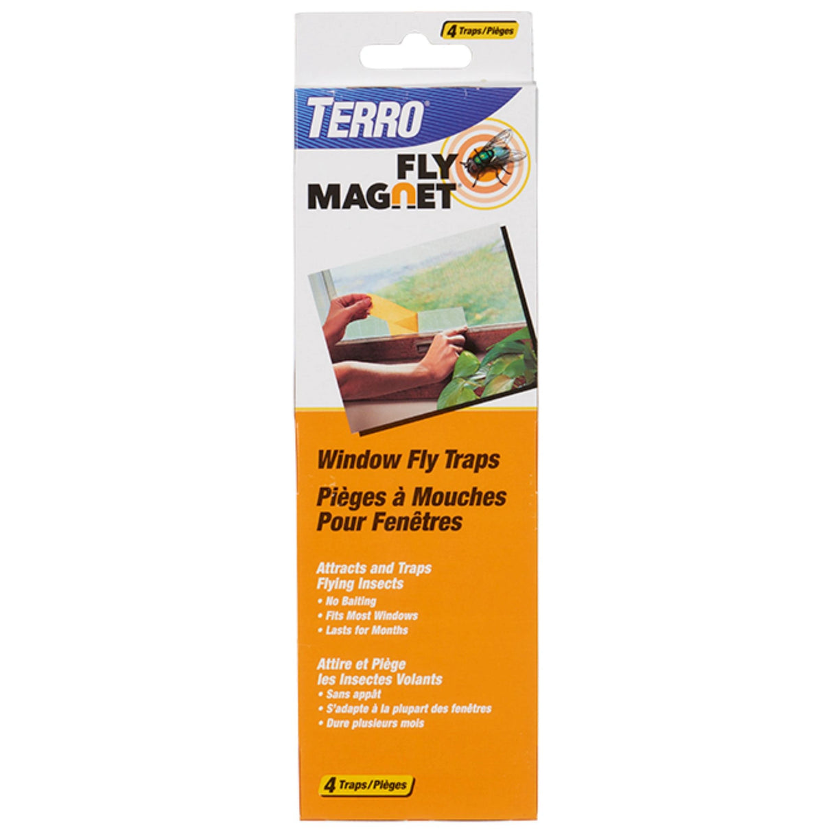 Front view of Terro Window Fly Trap 4-Pack on a white background