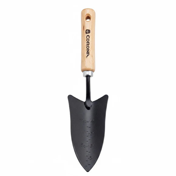 CORONA Classic Wooden Handle Transplanter CT-4020 - Professional Garden Trowel