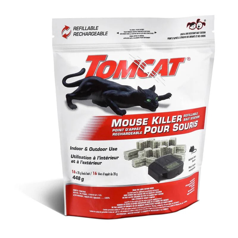 Tomcat® Mouse Killer Refillable Bait Station & Blocks