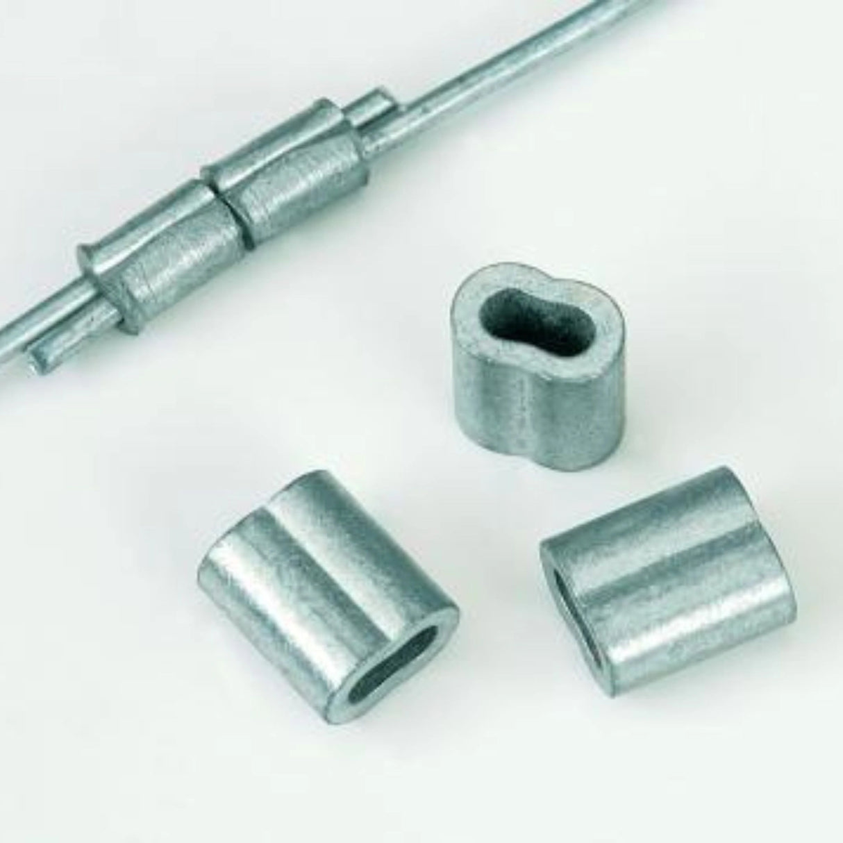 Close-up of Dare Wire Fencing High Tensile Fencing Splicing Sleeves DP 1-2/100