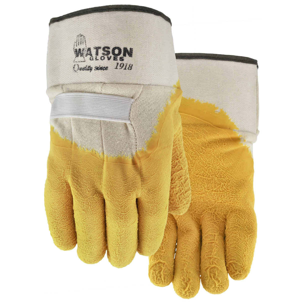 A close-up view of Watson Work Gloves 3123 Rubber Flex on a white background