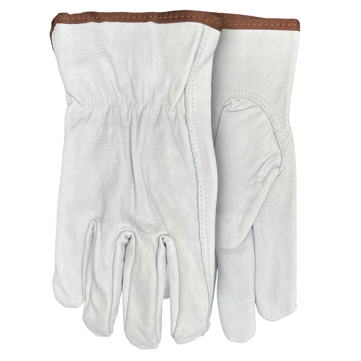A close-up view of Watson Work Gloves 546 Scape Goatskin Leather on a white background