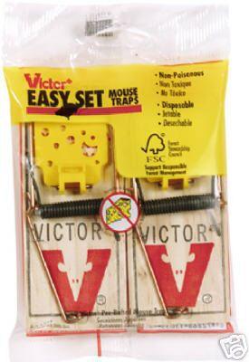 Mouse Traps | Easy Set | Wood | 2 Pack | Victor