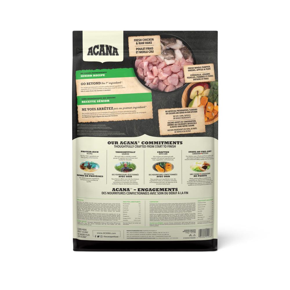 ACANA Dog Senior Recipe Back 6kg Canada.tif