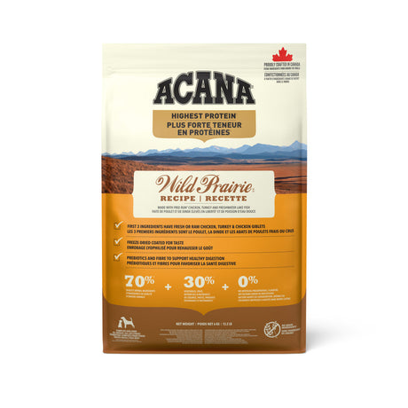 ACANA Highest Protein Wild Prairie Recipe Dog Front 6Kg Canada.tif