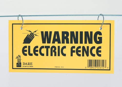 Electric Fence Warning Sign 3/Pkg