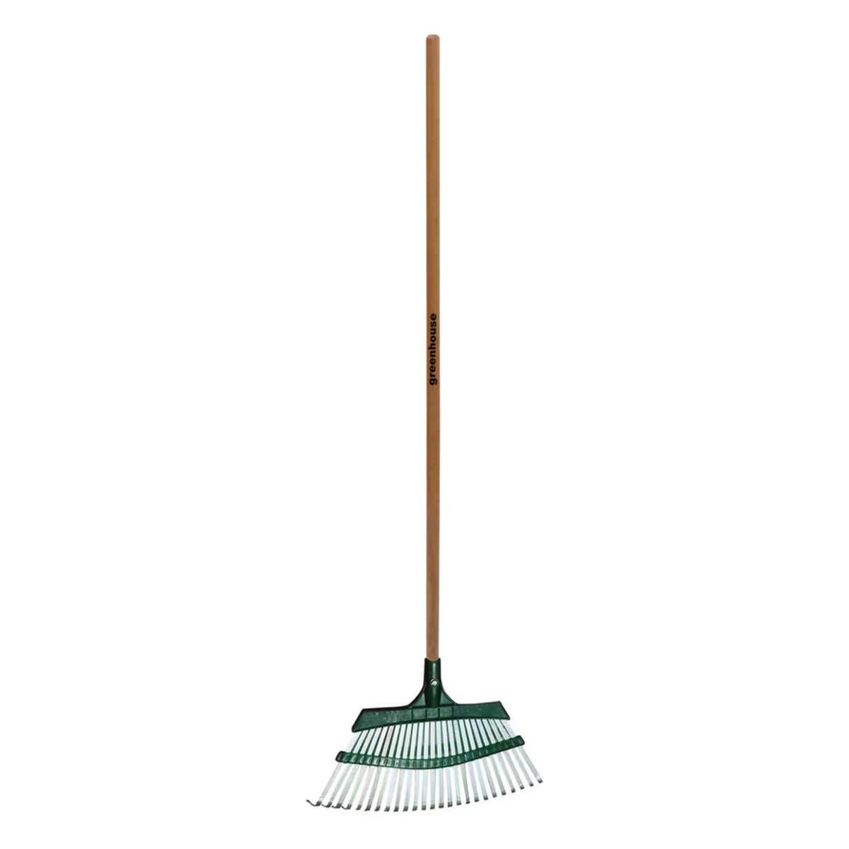 25 tine flexible steel rake with 18" head and 48" handle