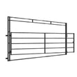 A front side view of an open 2W Medium Duty High Pole Gate 7'8" on a white background