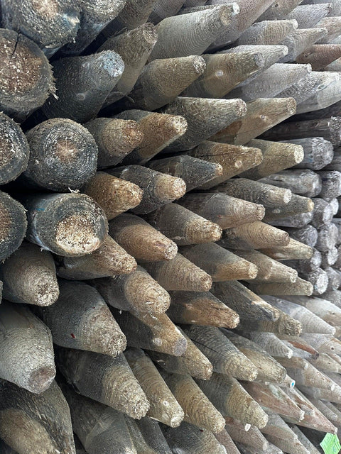 Pressure Treated Fence Posts 4-5" x 7' | Select Grade | 75 per Bundle ...
