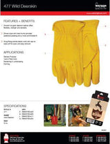 Watson 9477 Wild Deerskin Lined Gloves