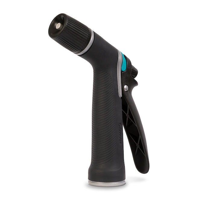 Gilmour Medium Duty Adjustable Hose Nozzle | Rear Control | Black