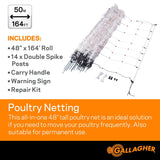 Electric Poultry Netting | 48" x 164' | Gallagher A207015