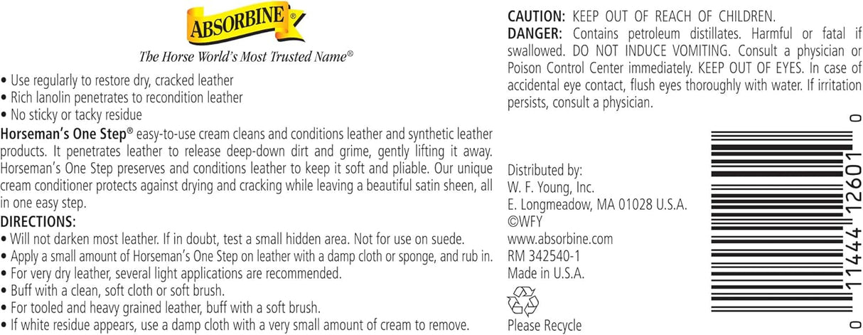 Horseman's One-Step Leather Conditioner | 425g | Absorbine Products