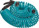 Orbit 25' Coil Garden Hose with 8-Pattern Nozzle